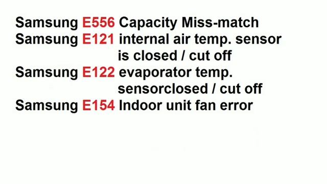 SAMSUNG Inverter Air Conditioner Error Code Repair helping update by All error code смотреть онлайн