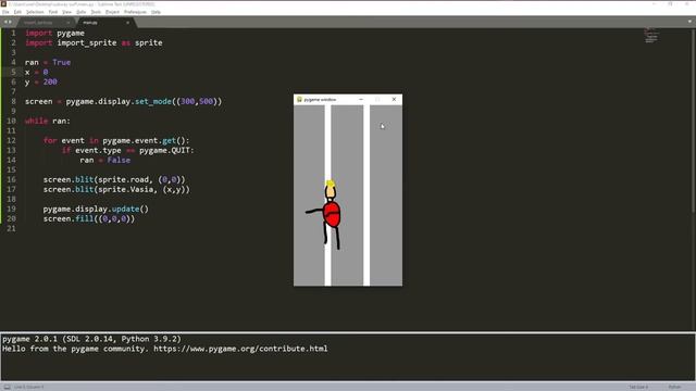 Как создать SubwaySurf на питоне???