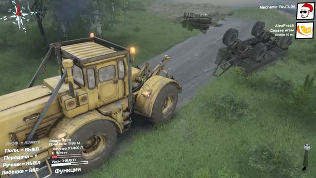 SpinTires 2016 - Прохождение карты "3 РЕКИ" - 2# Часть смотреть онлайн