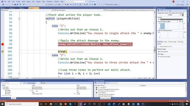 Learn C# Programming By Making A Console Game | Beginners Tutorial | Part 7 - Debugging смотреть онлайн