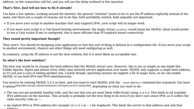Connecting to MySQL from PHP is extremely slow (6 Solutions!!) смотреть онлайн