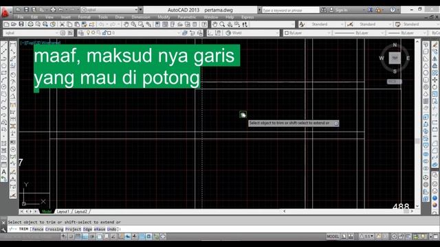 CARA MEMOTONG GARIS DI AUTOCAD ( TOOL TRIM) смотреть онлайн