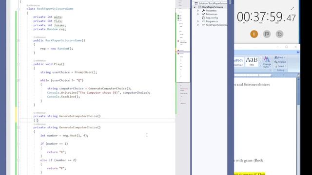 C# Rock Paper Scissors Game... #Csharp #GameDev смотреть онлайн