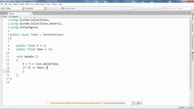 Unity C# Создание таймера смотреть онлайн