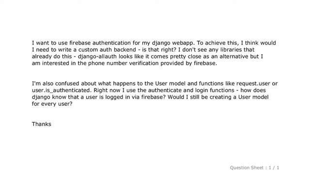 Django : Using Firebase Auth with Django смотреть онлайн