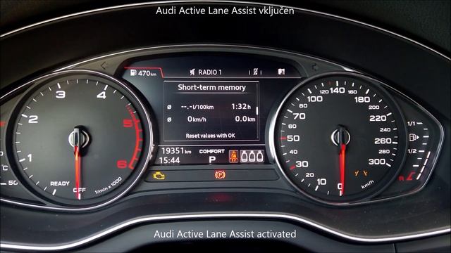 Audi Q5 B9, MY2017 – Audi Active Lane Assist Activation - Vključitev Audi Active Lane Assist Sistem