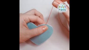 Петельный шов. Шьем из фетра легко. Felt Family.