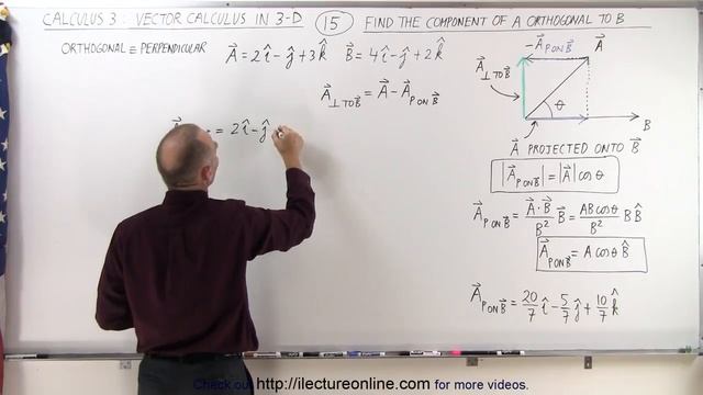 Calculus 3: Vector Calculus in 3-D (15 of 35) Find the Component Othogonal to Vector B смотреть онлайн