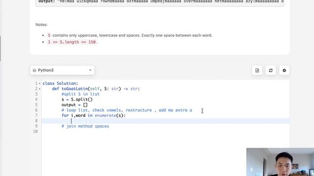 Leetcode - Goat Latin (Python) смотреть онлайн