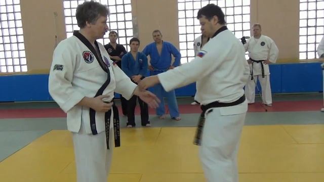 Болевые приемы в Кёнгму Хапкидо. Инверсионный болевой на кисть. (Базовый вариант)