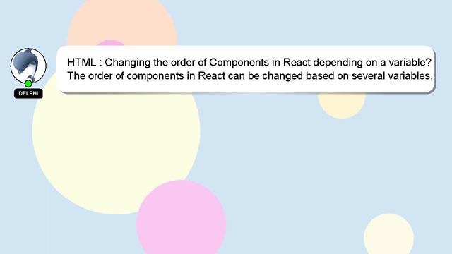 HTML : Changing the order of Components in React depending on a variable? смотреть онлайн