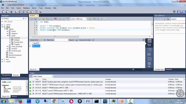 Основы Базы данных и SQL #17. Агрегирующие функции. Group BY. Часть1 смотреть онлайн
