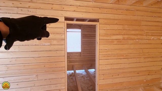 Одноэтажный дом 6 на 8 + пристройка из бруса под усадку. Технология строительства Центр Домостроени смотреть онлайн