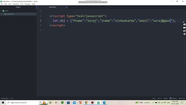JSON WITH DOM || json tutorial in hindi || json to html || part 1 смотреть онлайн