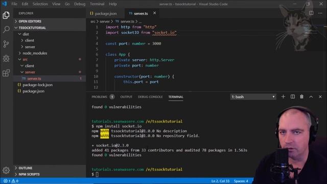 SocketIO TypeScript : Install Dependencies and Types смотреть онлайн
