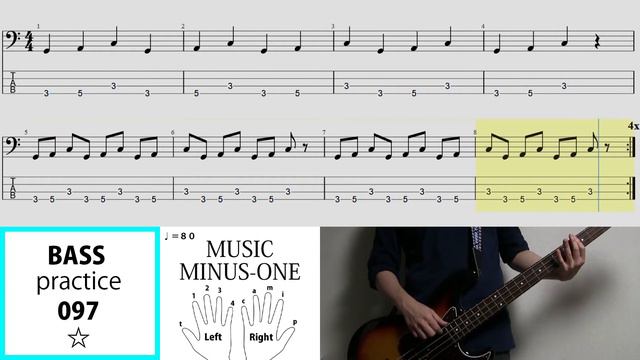 Minus-one☆Bass practice#97/ベース練習#97☆マイナスワン смотреть онлайн