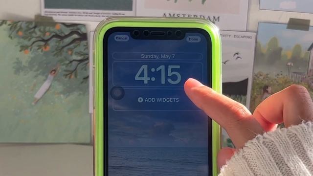 iOS 16 aesthetic customization | iphone 11 lockscreen | widgets, gif смотреть онлайн