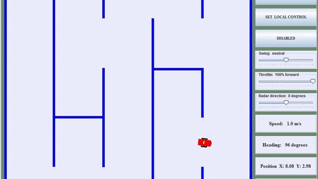 Robot Labyrinth - Java simulator and ATmega128 смотреть онлайн