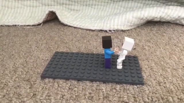 Minecraft Steve slapping skeleton #minecraft #lego смотреть онлайн