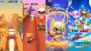 Talking Tom Gold Run Wild West vs Talking Tom Gold Run 2 vs Talking Tom Hero Dash vs Tom Fly Run
