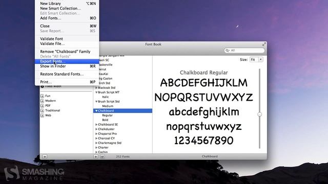 How to export a font from MAC osX смотреть онлайн