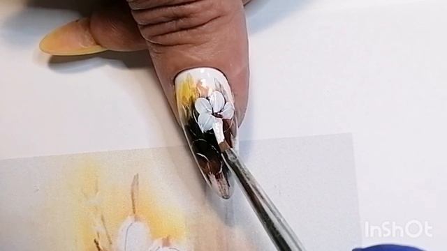 Easy flowers with gel paints. Мазковая роспись. Срисовываем дизайн с картины. #nails #easytutorial смотреть онлайн