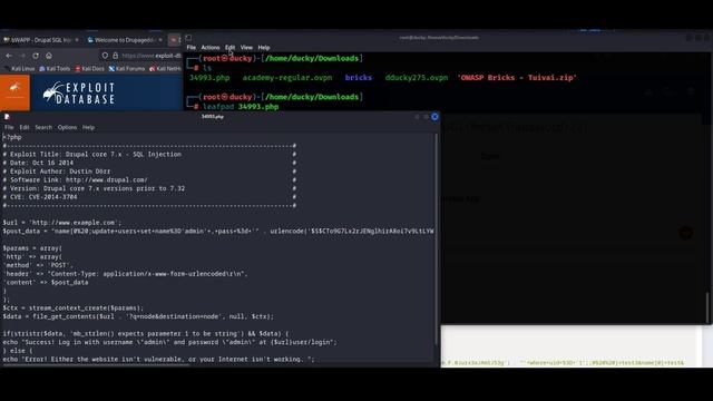 bWAPP Drupal SQL Injection (Drupageddon) | Web Security Tutorial смотреть онлайн