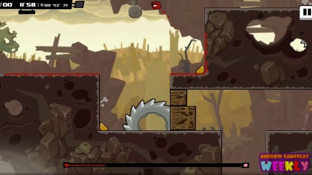 Super Meat Boy Forever - Gameplay Walkthrough (Android) Levels 1-6 Chipper Grove Boss Battle смотреть онлайн