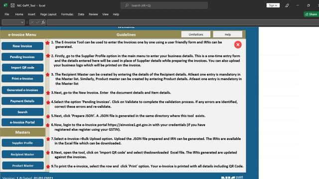 E-Invoice in Excel Limitations ये गलती बिलकुल ना करें | GePP E-Invoice tool Guidelines смотреть онлайн