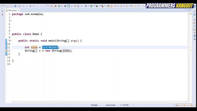 Valid data types to specify array size in java | Array size range | Max array size | Java Interview смотреть онлайн