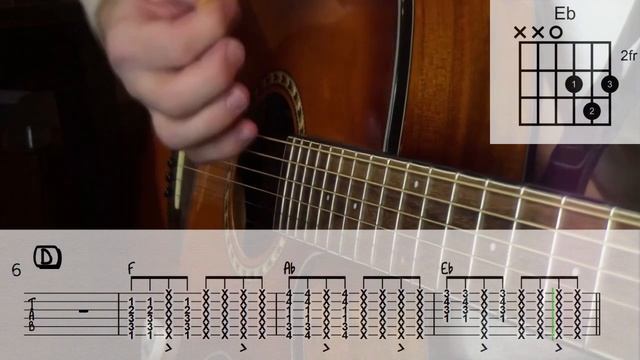 Как играть Bones - Imagine Dragons на гитаре | Табы | Cover | Tutorial смотреть онлайн