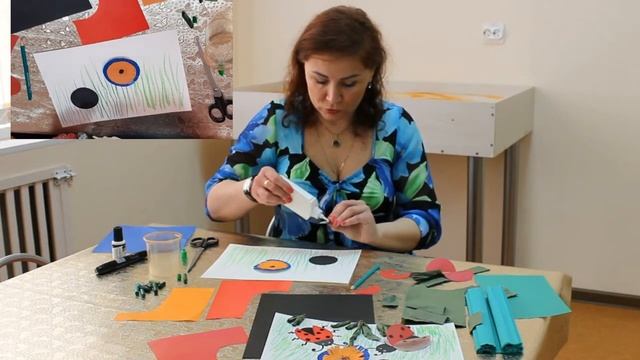 Аппликация "Божьи коровки", Голикова О. Н. смотреть онлайн