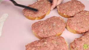Вкусные бутерброды с фаршем в духовке. Приготовить смогут ВСЕ.