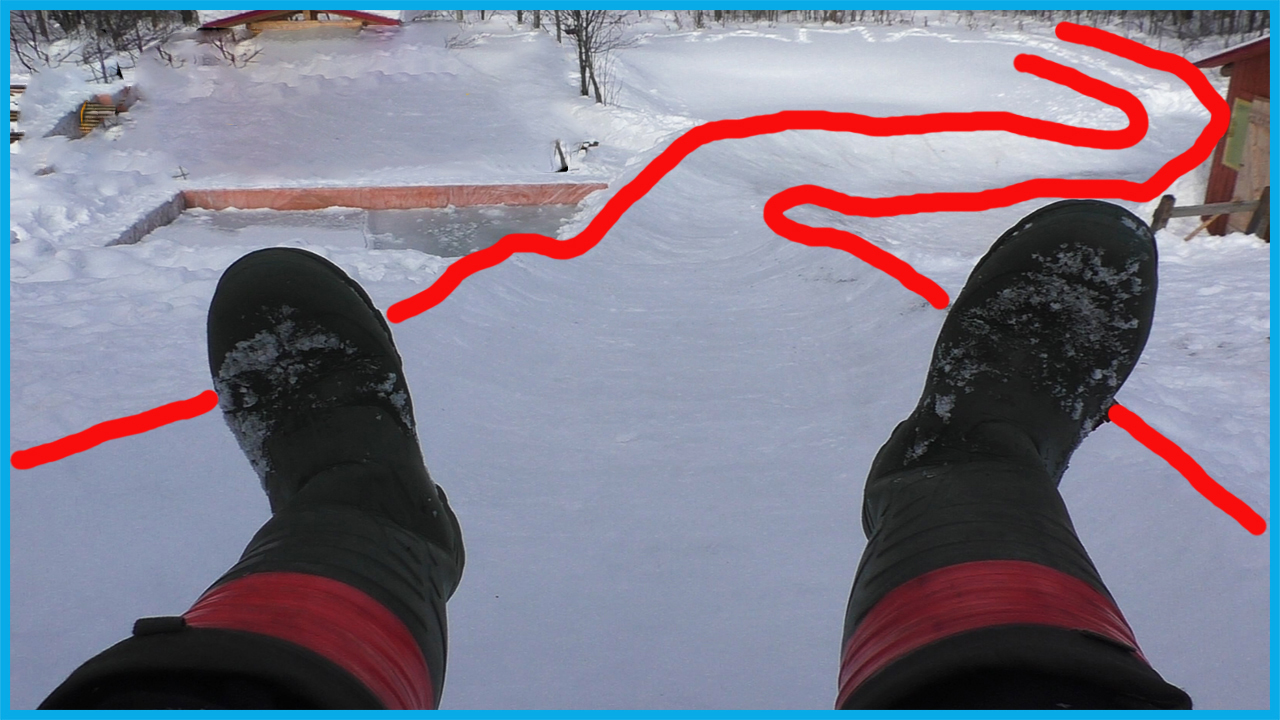 Бешеная! Ледяная горка с крыши дома!.mp4 смотреть онлайн