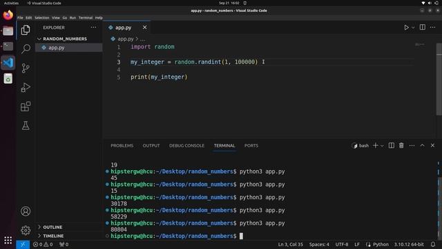 Random numbers in Python смотреть онлайн
