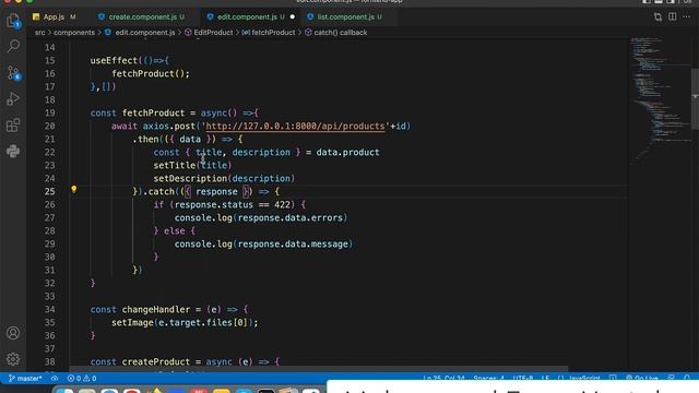 5 - React js | Edit & Update using axios смотреть онлайн