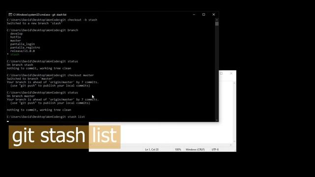 18 GitHub - git stash | Curso práctico de cero a experto WonCode смотреть онлайн