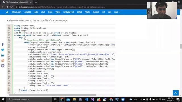 Operasi CRUD di Database PostgreSQL menggunakan ASP.Net dengan C# смотреть онлайн