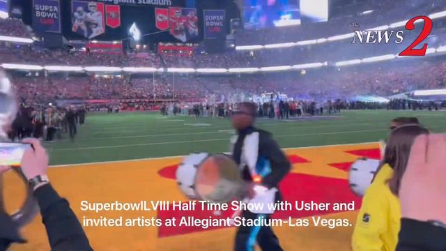 SuperbowlLVIII Half Time Show with Usher and invited artists at Allegiant Stadium-Las Vegas. смотреть онлайн