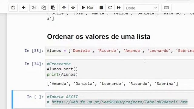 #Python - 10 Ordenar ( crescente e decrescente ) os valores de uma lista ( sort ) . смотреть онлайн