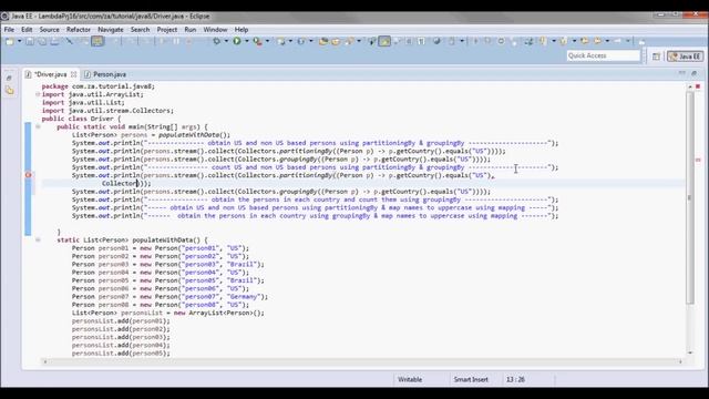 Java 8 tutorial 16 (Streams) - groupingBy, partitioningBy, counting, & mapping Collectors methods смотреть онлайн