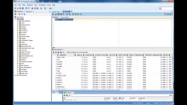 How to view the user accounts within an Oracle Database - Database Tutorial 53 - Oracle DBA Tutoria смотреть онлайн