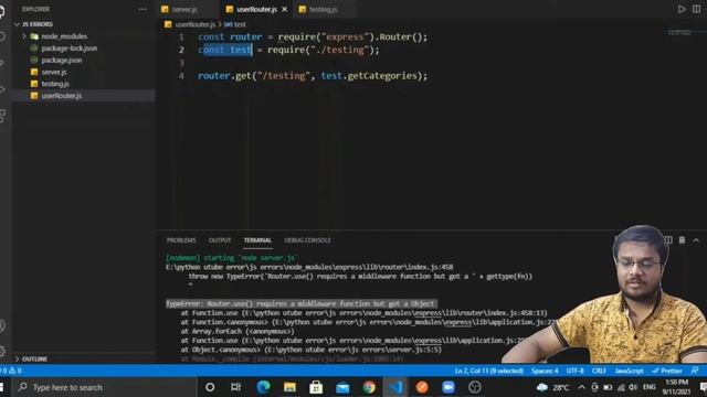 TypeError: Router.use() requires a middleware function but got a Object | Node Js error смотреть онлайн