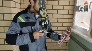 Монтаж клинкеров на клей-цемент KOLT