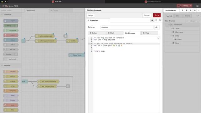 How to use ui-table commands in Node-Red смотреть онлайн