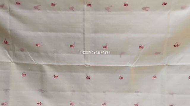 White Double Anchal Swan and Butterfly Berhampuri Patta Saree смотреть онлайн