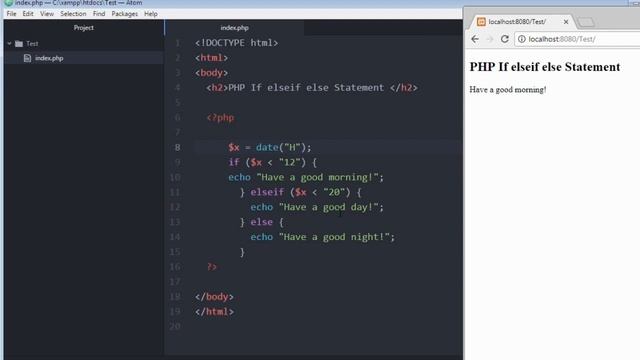 If else if else statement using PHP смотреть онлайн