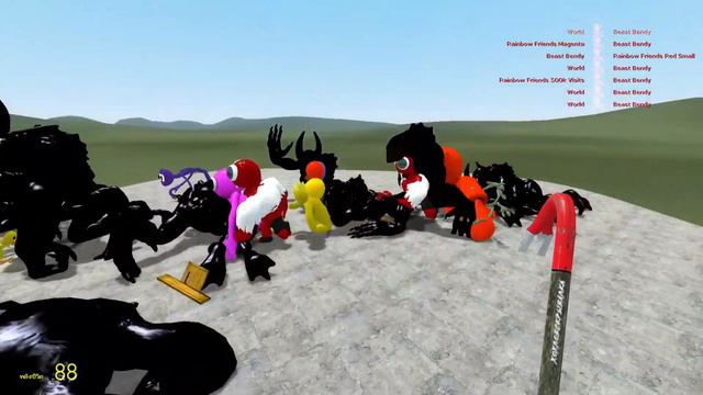 BENDY AND THE DARK REVIVAL VS ROBLOX RAINBOW FRIENDS In Garry's Mod! смотреть онлайн