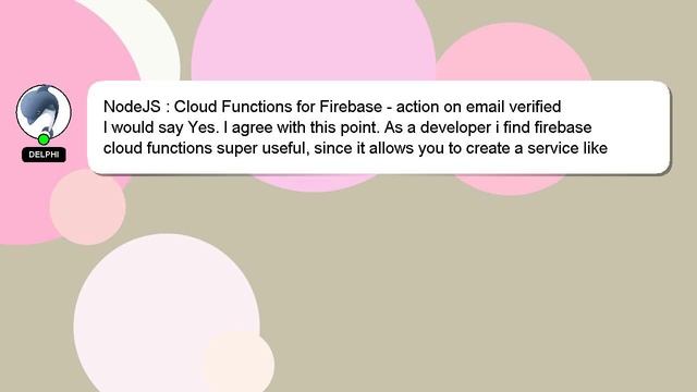 NodeJS : Cloud Functions for Firebase - action on email verified смотреть онлайн
