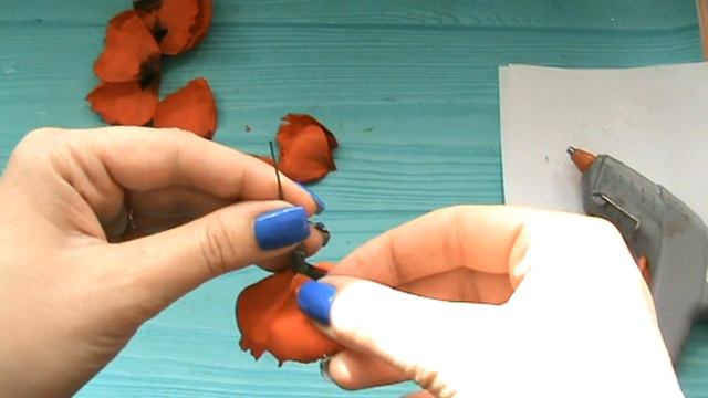 Мак из фоамирана без молдов и шаблонов Foamiran poppy without molds and patterns/ смотреть онлайн